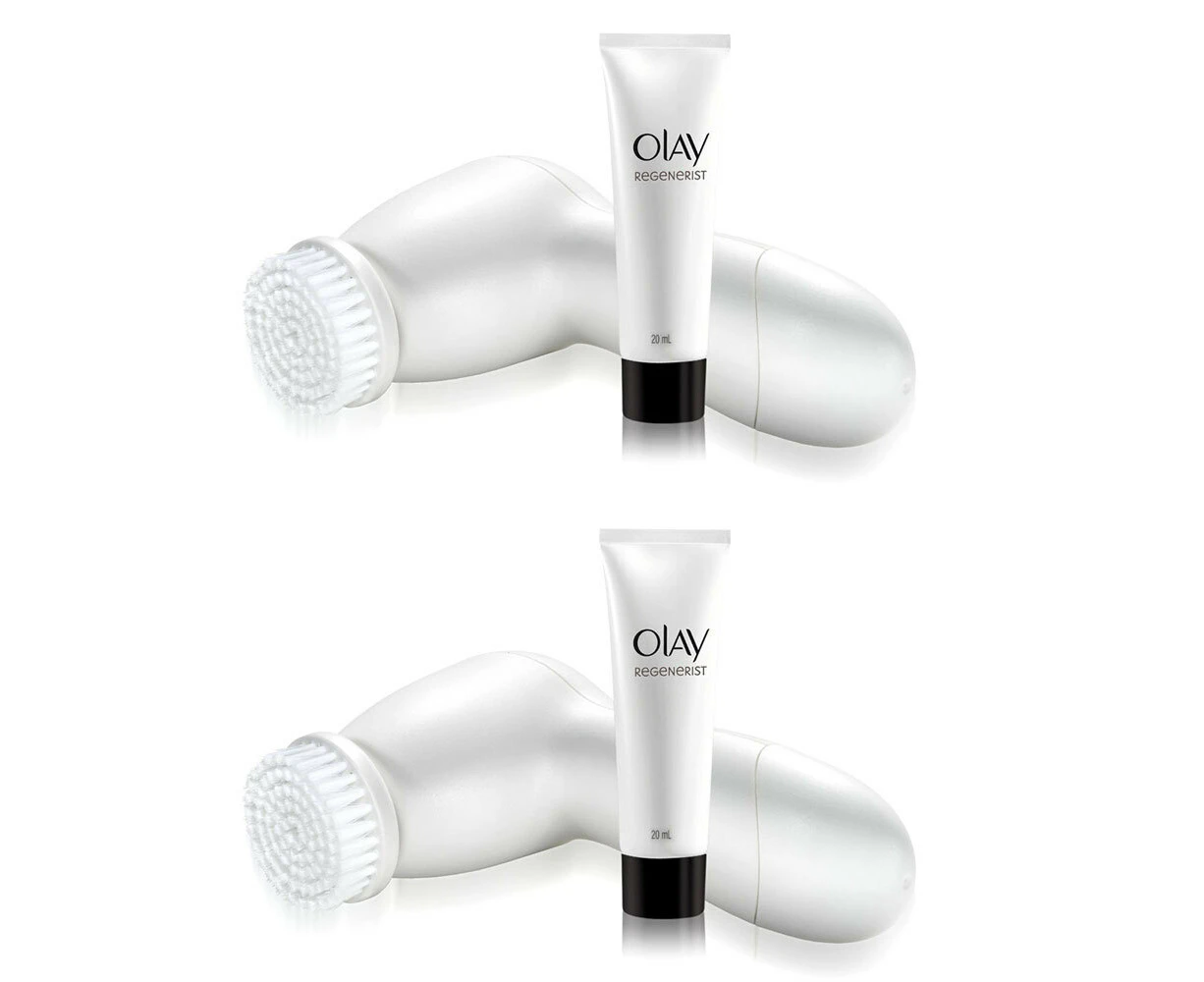 2PK Olay Regenerist Advanced Anti-Ageing Brush Cleansing w/Facial Skin Cleanser