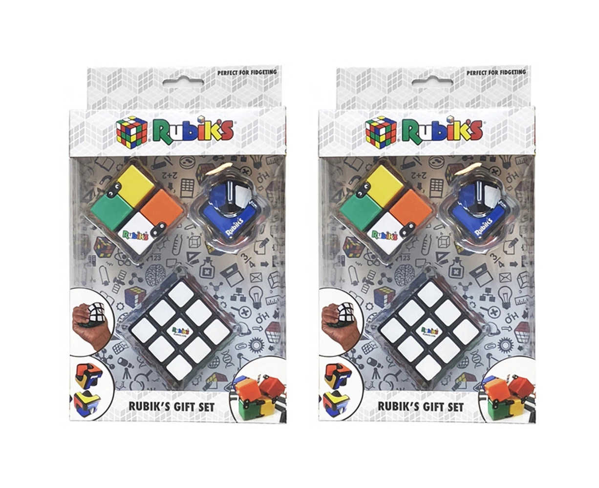 2x Rubiks Gift Set Squishy Cube/Infinity/Spin Cublet Kids/Child Educational Toy