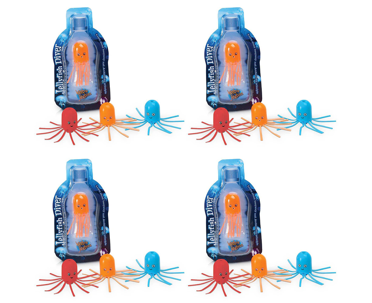 4x Heebie Jeebies Pocket Money Science Jellyfish Cartesian Experiment Assort