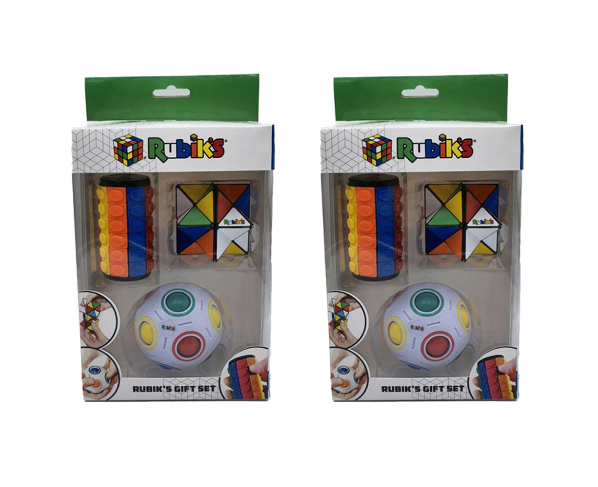 2x Rubiks Gift Set Rainbow Ball/Magic Star/Tower Twister Kids Educational Toy 4+