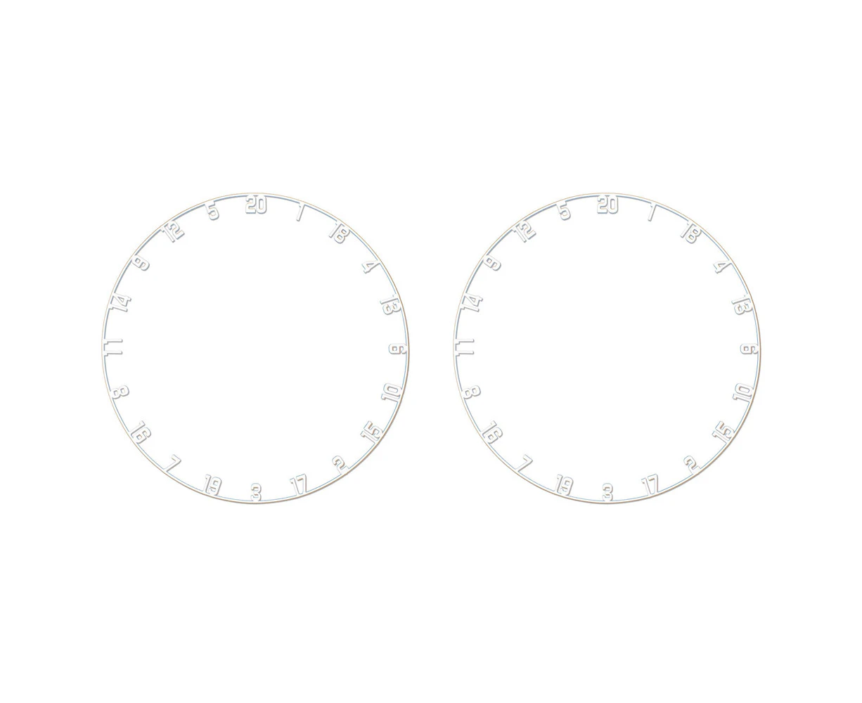 2x Tex Darts Titan Aluminium Dartboard Number Ring/Numeric Board Replacement WHT