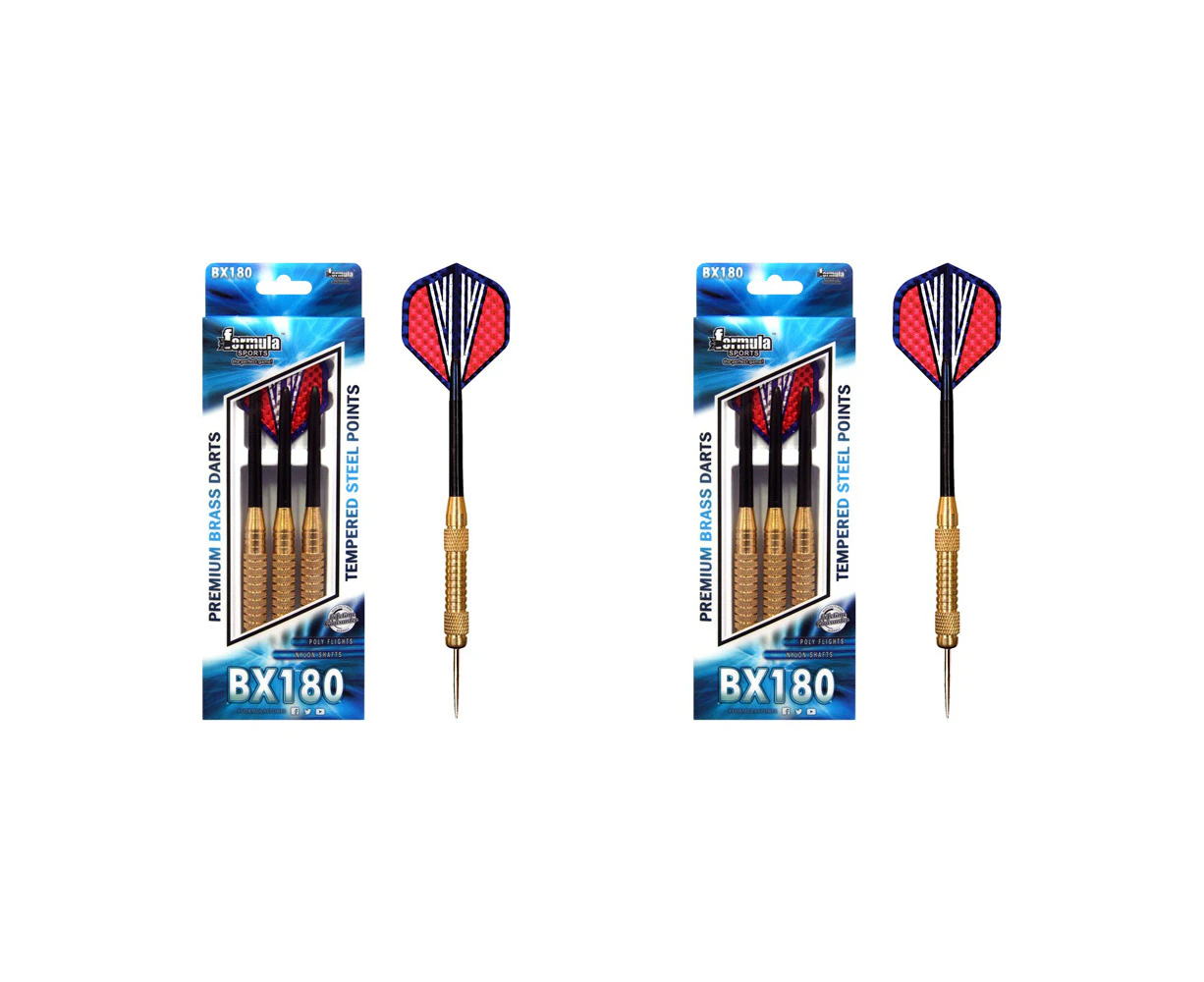 24pc Formula Sports BX180 Premium 29g Brass Barrel Darts Tempered Steel Tip