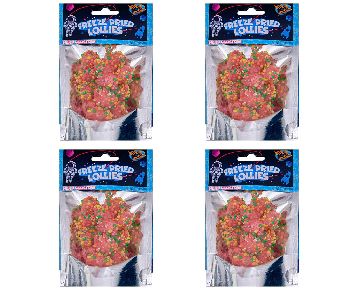 4x Heebie Jeebies 20g Freeze Dried Nerds Gummy Clusters Confectionery Mini Pack