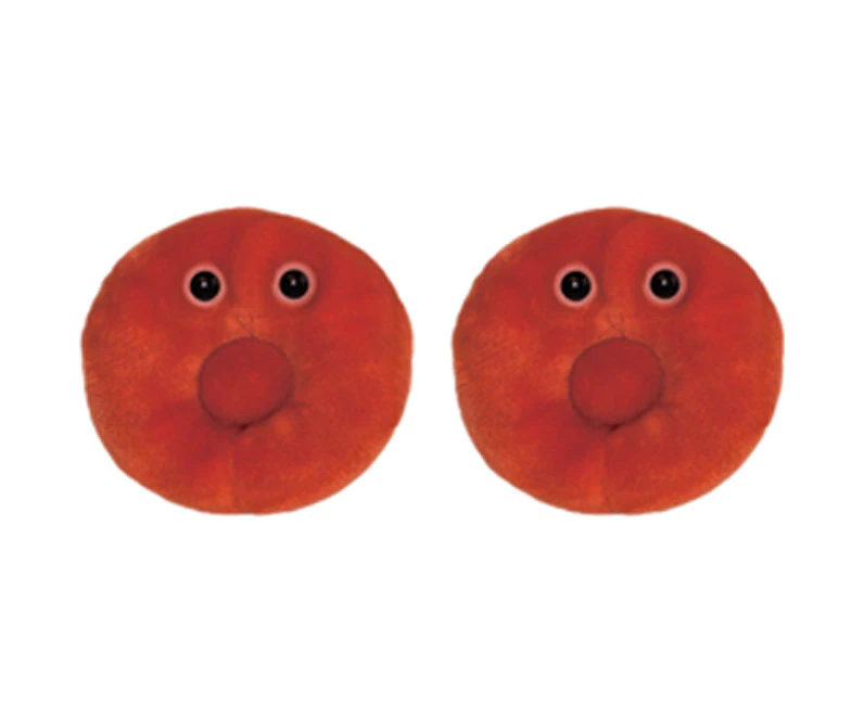 2x Giant Microbes Red Blood Cell Human Biology Soft Plush Cuddle Stuffed Toy