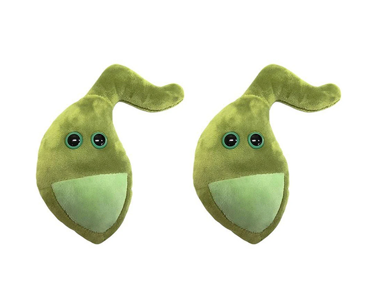 2x Giant Microbe Gallbladder Human Biology Soft Plush Cuddle Stuffed Toy Green