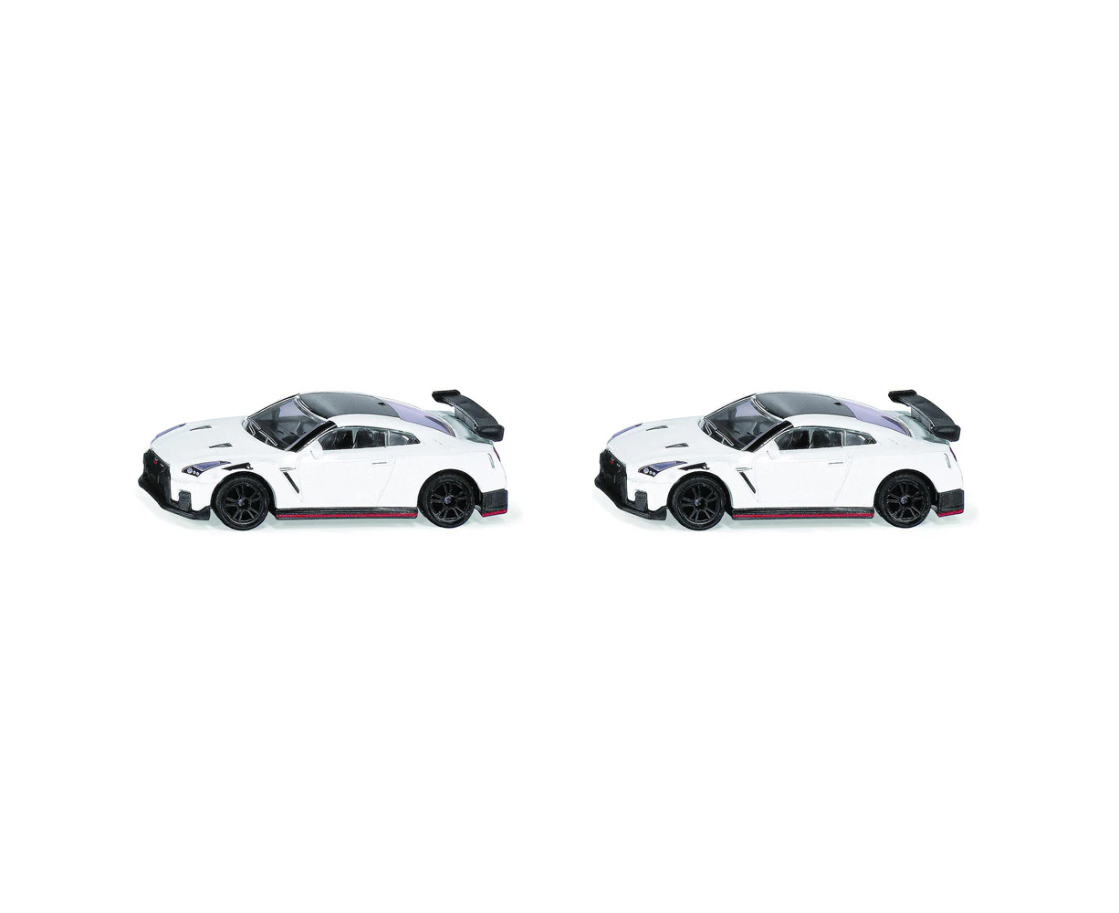 2x Siku 1579 Nissan GT-R Nismo Diecast Vehicle Car Kids/Children Toy White 3y+