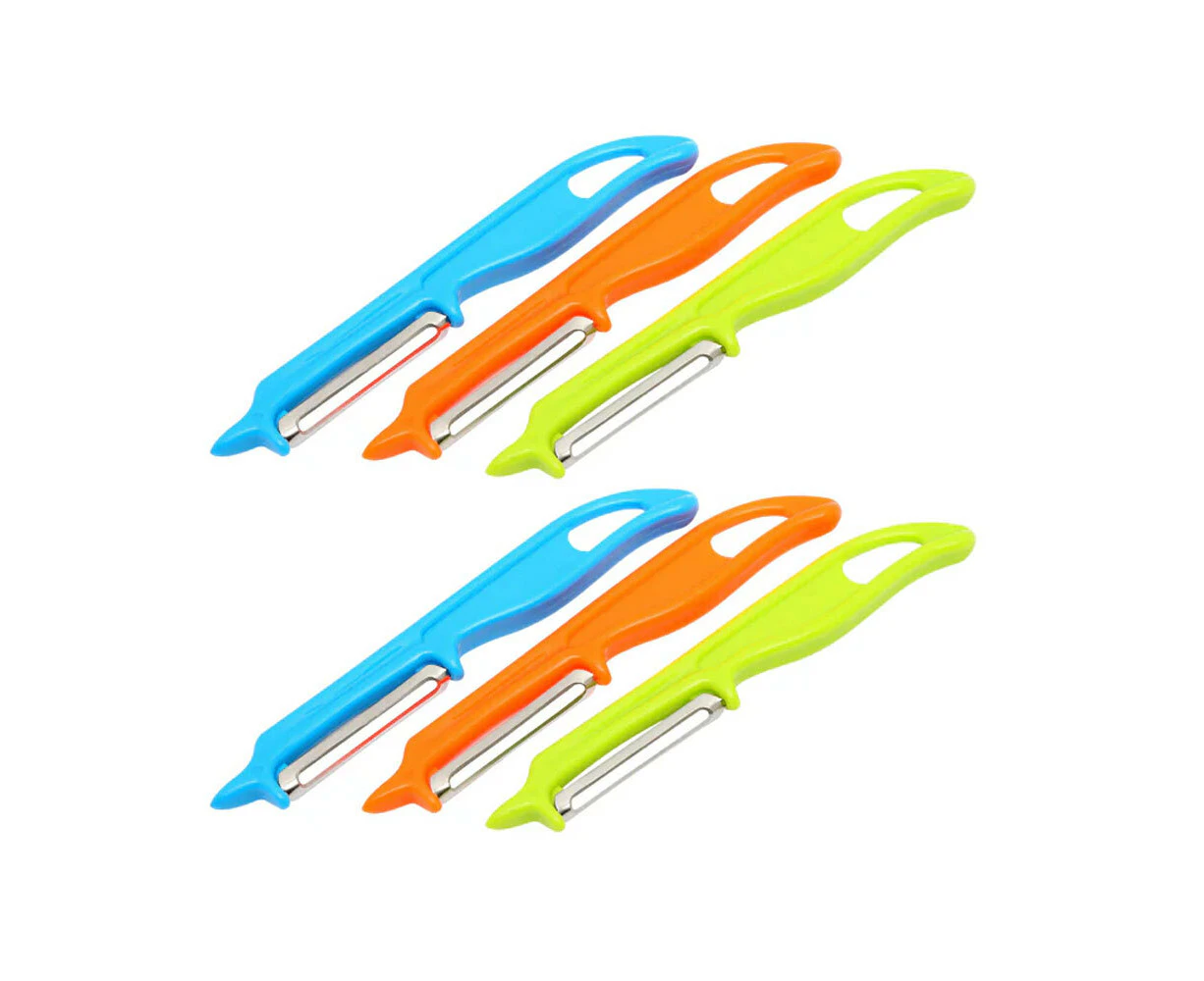 3x 3pc Eterna Plastic Vegetable Swivel Peeler w/ Stainless Steel Blade Assorted