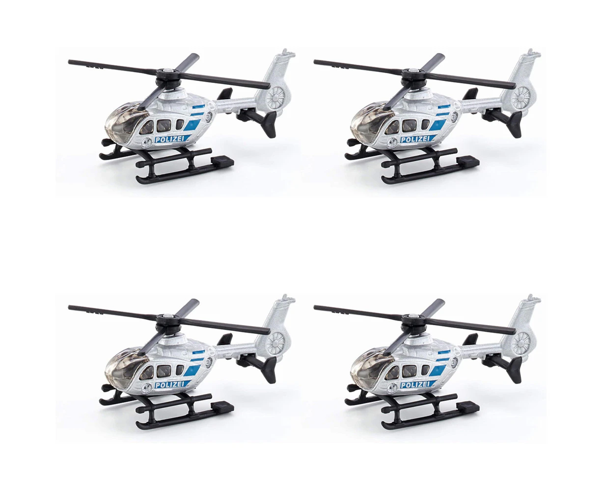 4x Siku 0807 Police Helicopter Kids/Children w/ Four Propeller Vehicle Toy 3y+