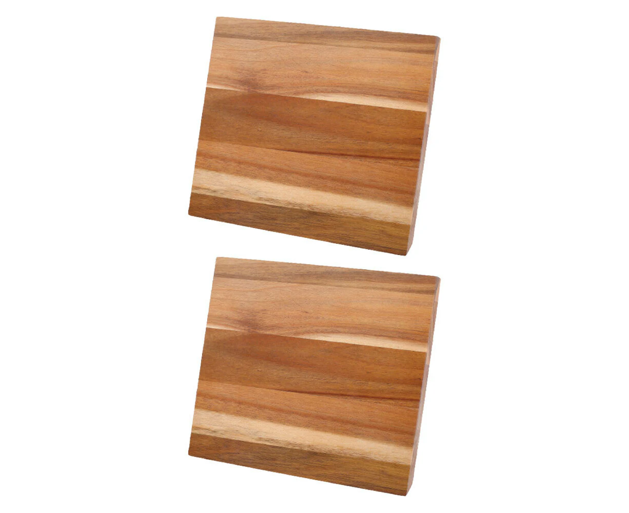 2x Kuvings Acacia Wood 24x18cm Magnetic Knife Holder Kitchen Organiser Natural