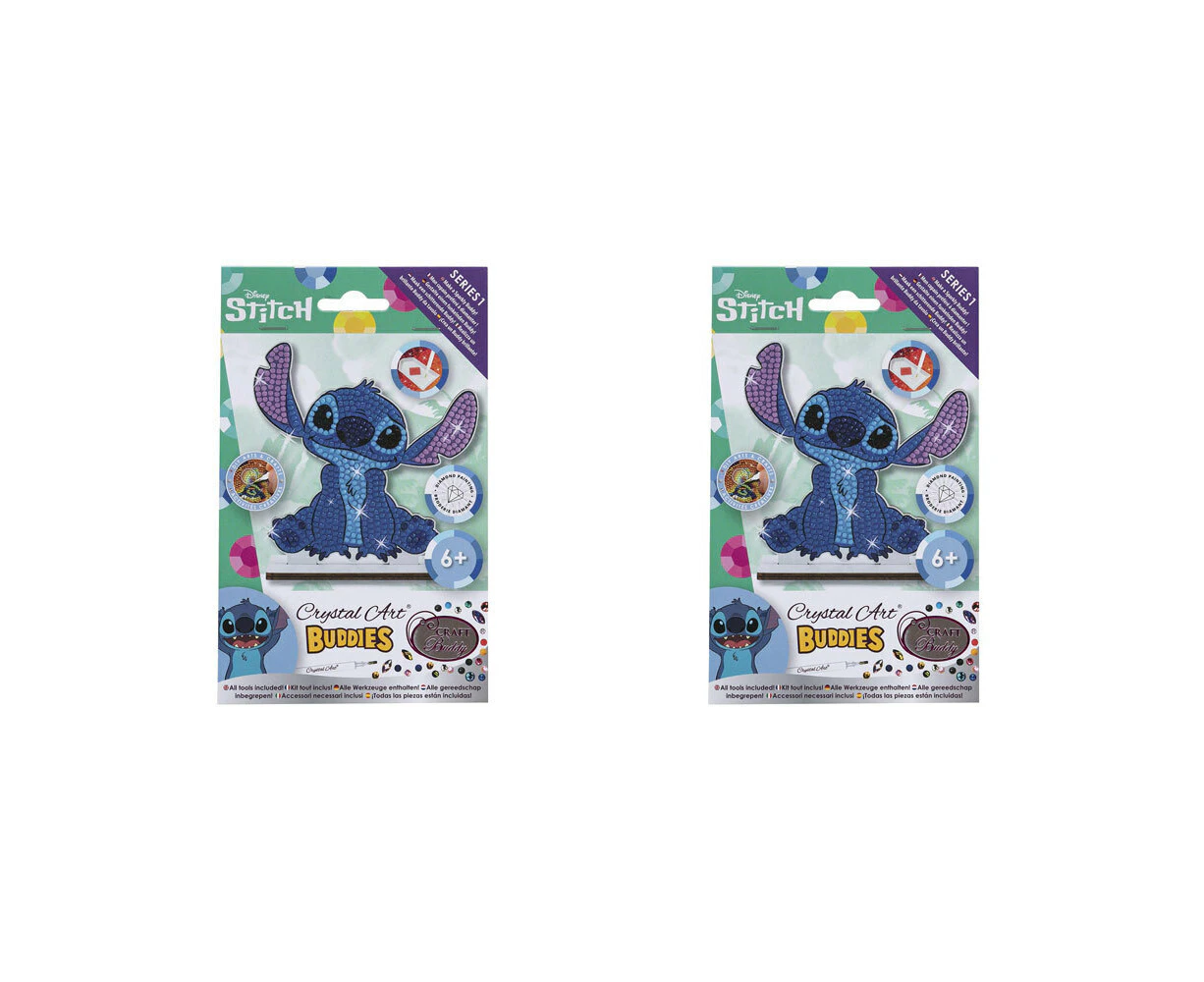 2x Craft Buddy Disney Stitch Diamond/Crystal Art Buddies Figurine Kids/Family 6+