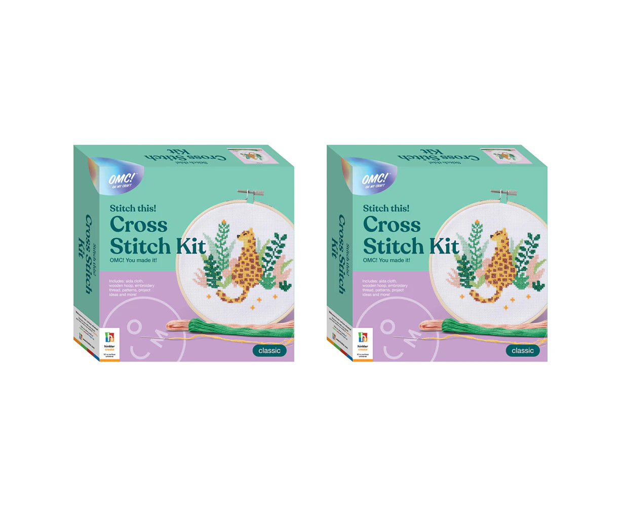 2x Bookoli OMC Stitch This Cross Stitch Crafting Activity Kit w/Instruction Book