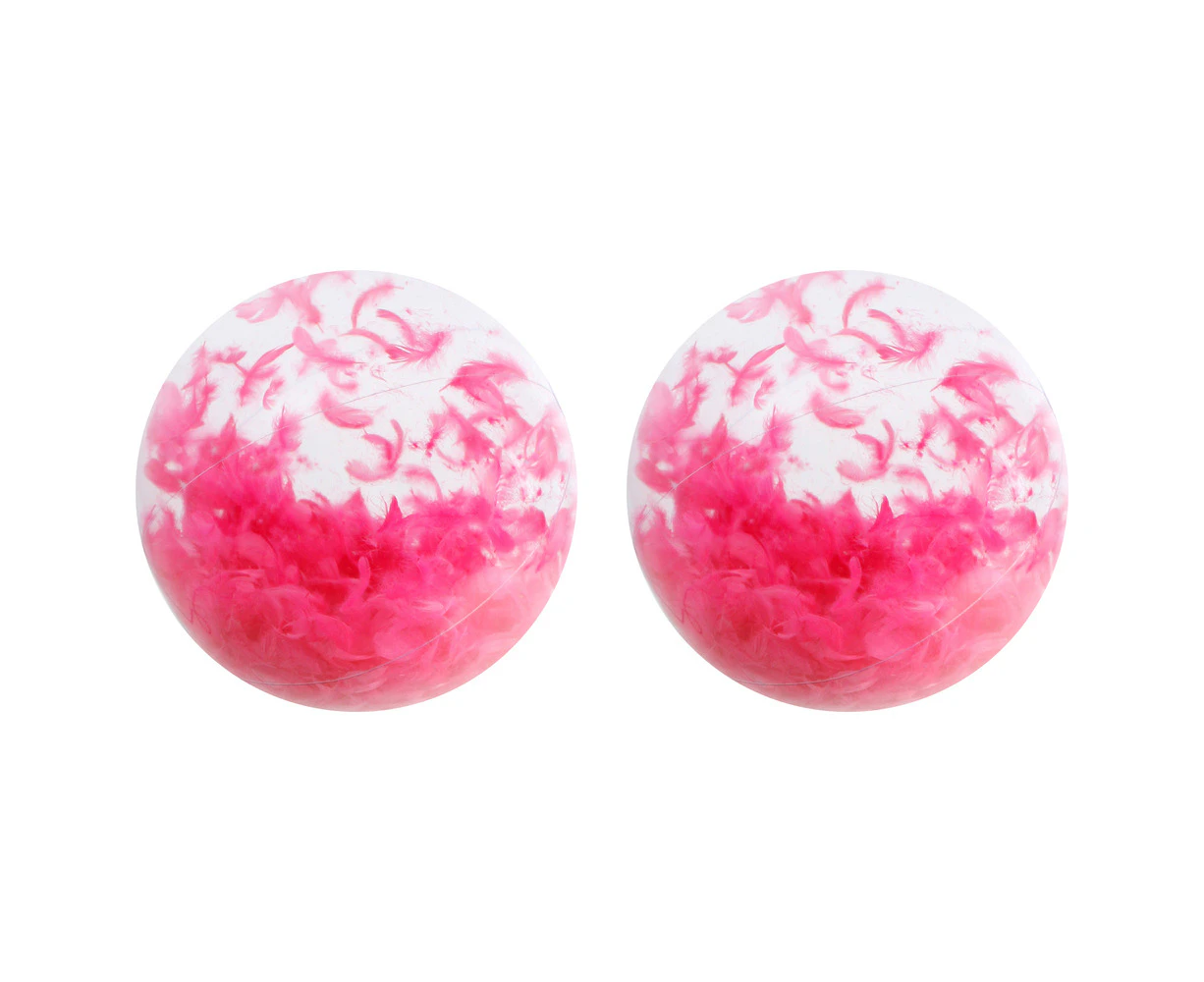 2x Airtime 60cm Light As a Feather Beach/Pool Ball Family Fun Outdoor Toy Pink