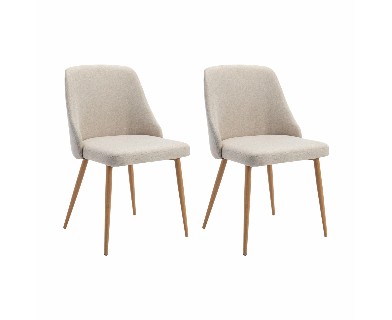 CHOTTO - Niko Dining Chairs - Beige (Set of 2)