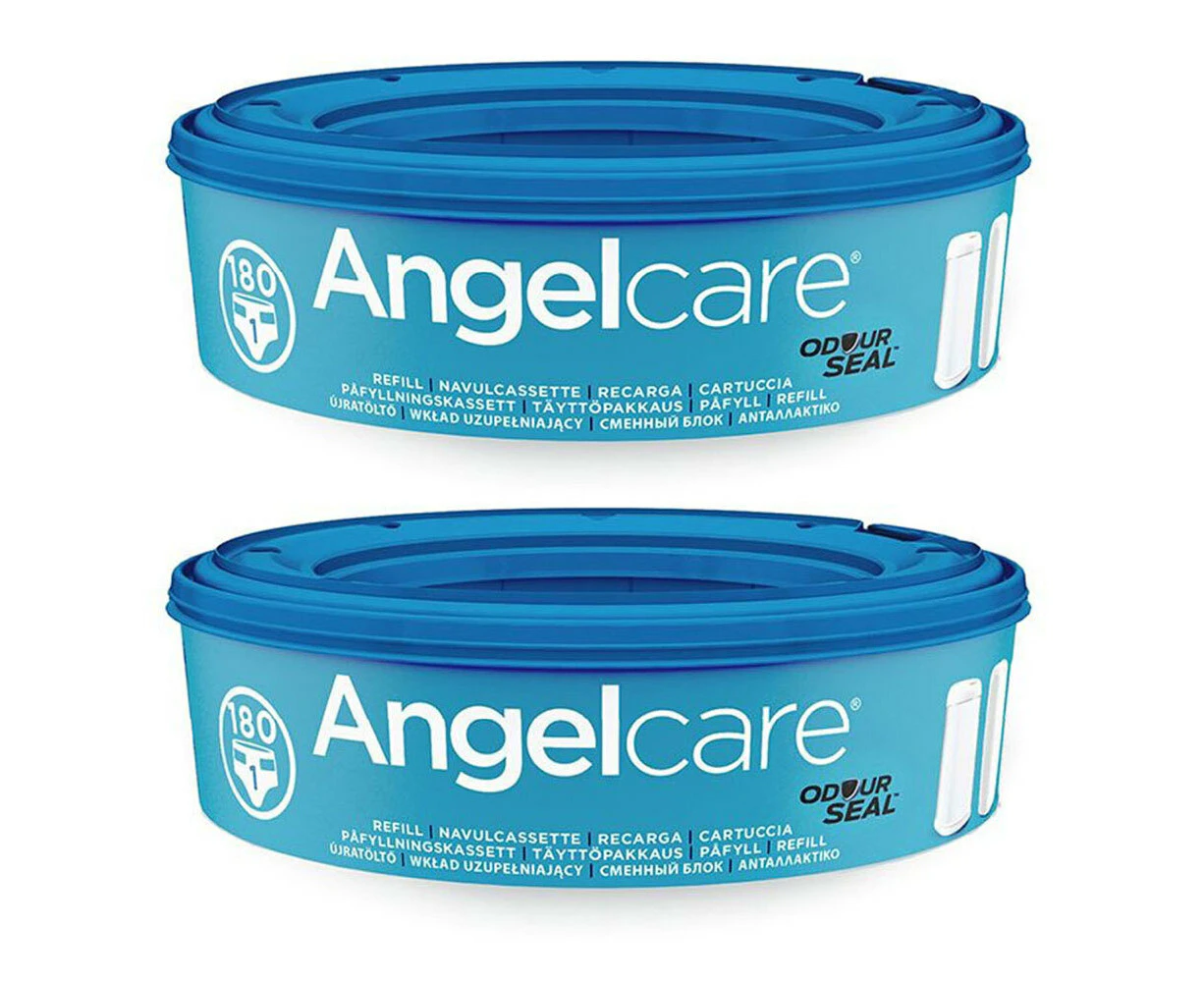 2PK Angelcare Baby Size 1 Nappy/Diaper Cassette Refill for Disposal System/Bin