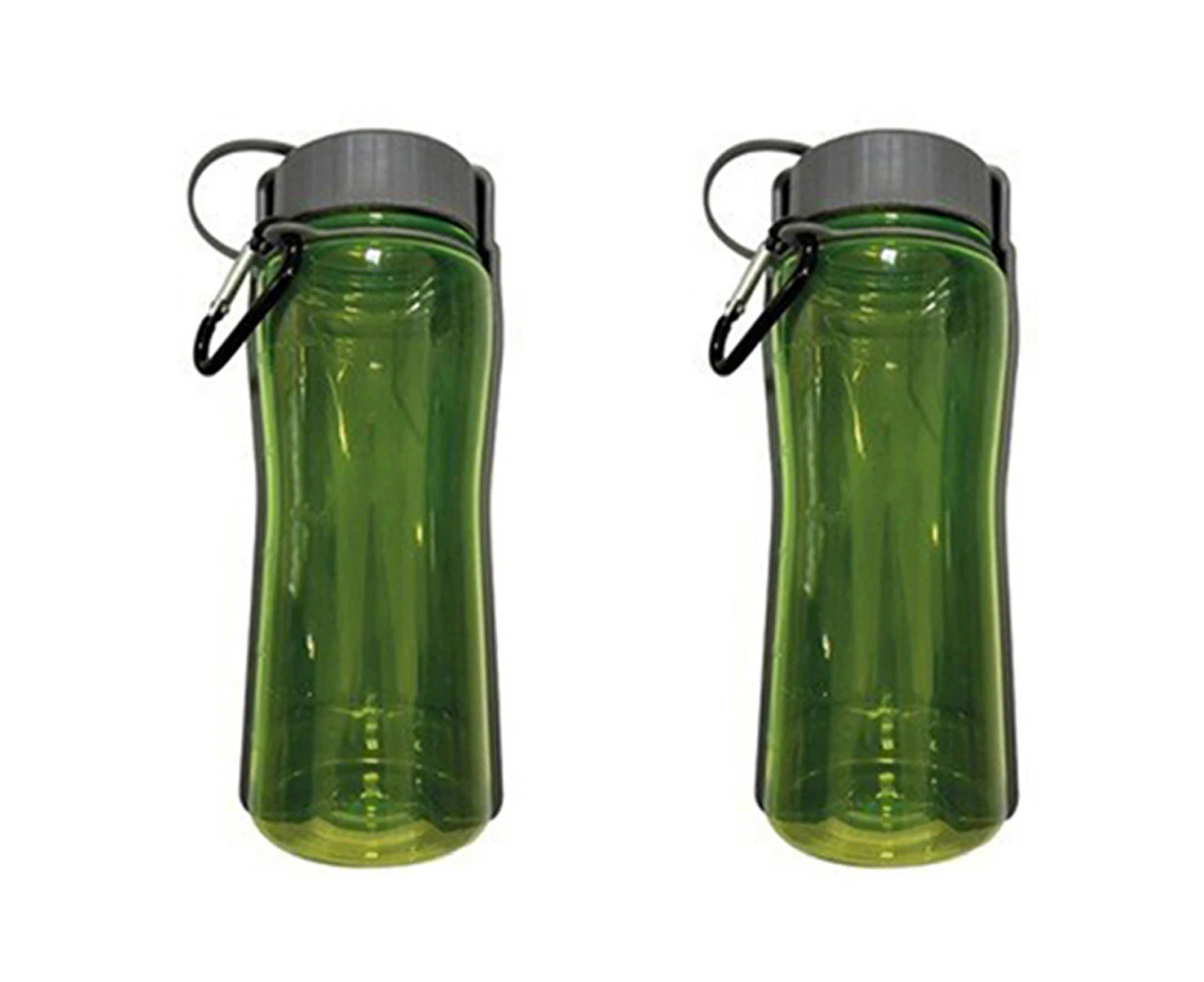 2x M-Pets 700ml Dog/Puppy Pet Travel/Walk Water Portable Drinking Bottle Cup GRN