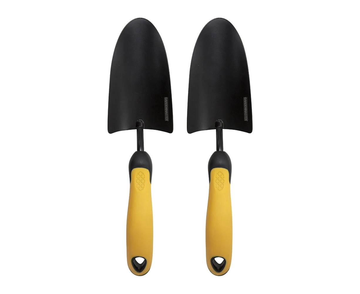 2x Gardenmaster Hand Trowel Soft Grip Handle Garden Potting/Planting Steel Blade