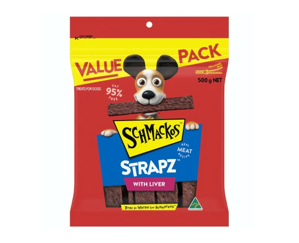 Schmackos Strapz with Liver 500g