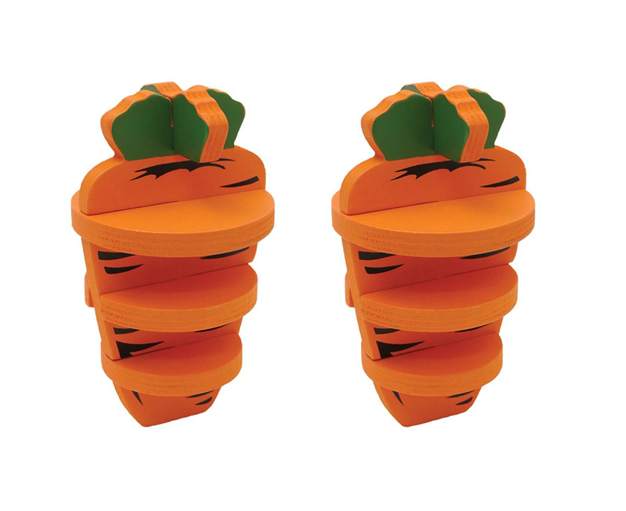 2x Rosewood Carrot Woodies 3-D Chew/Gnaw Hamster/Ferret Small Pet Activity Toy