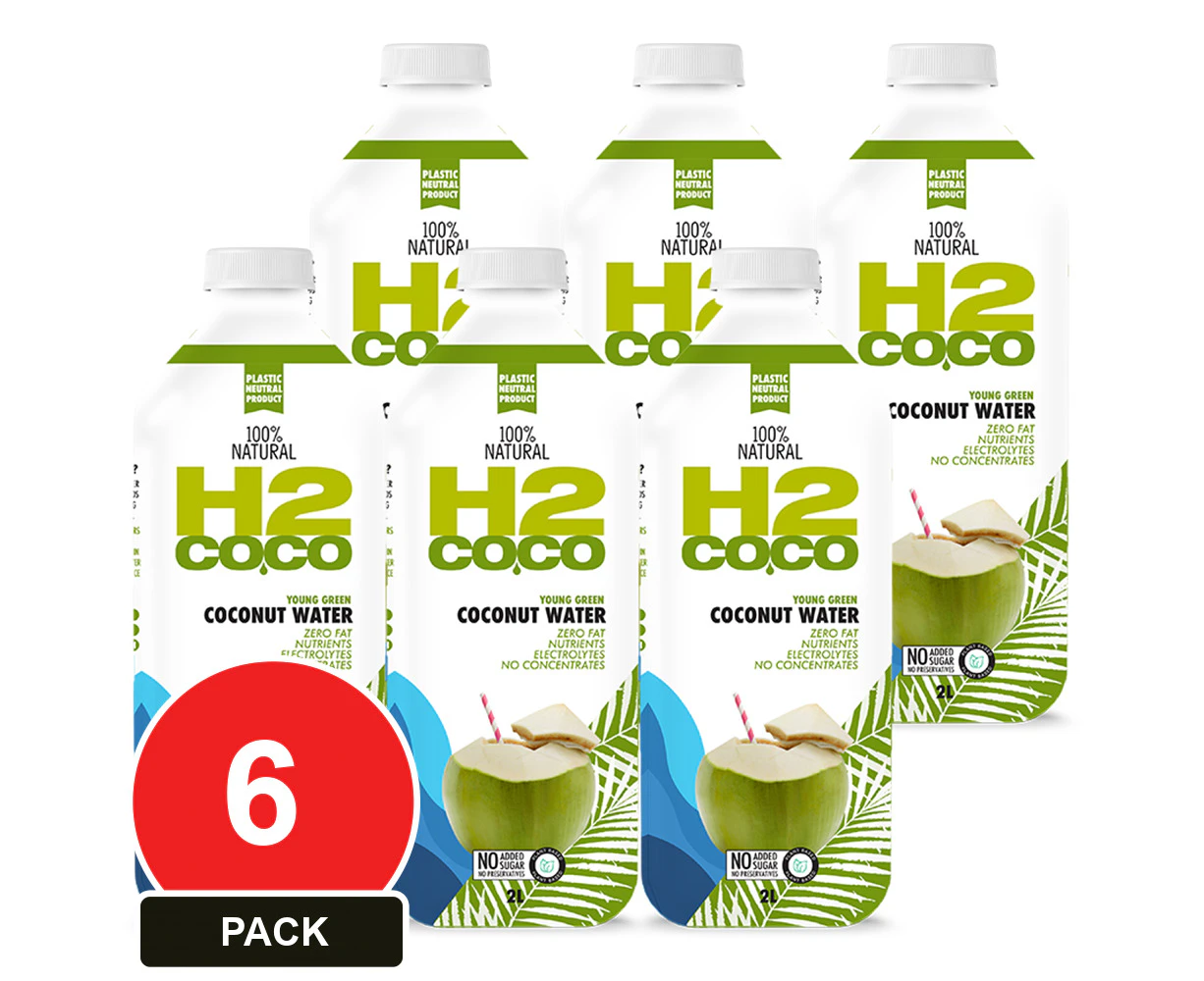 6 Pack, H2coco 2l Pure Coconut Water