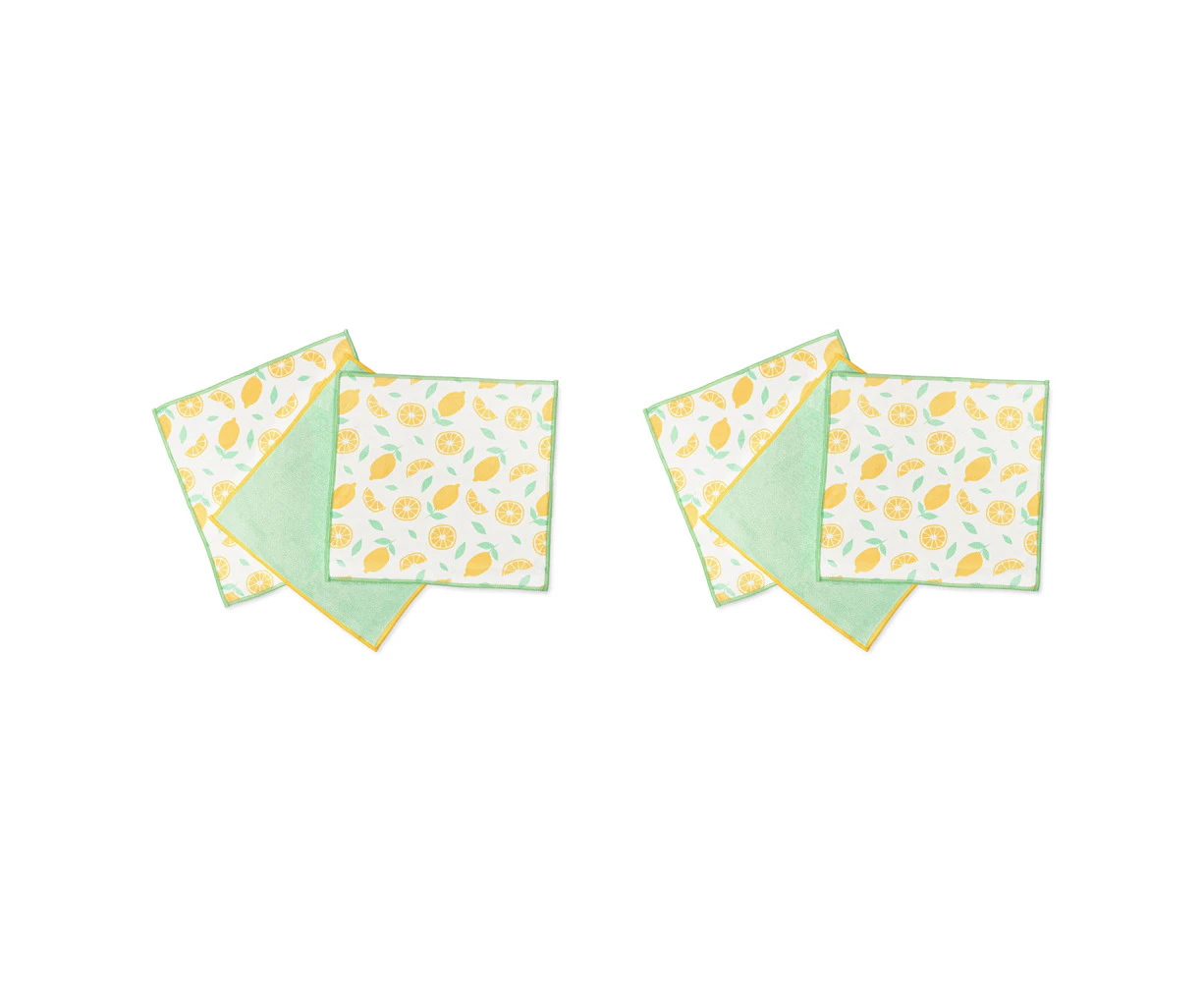 2x 3pc Full Circle Renew 30.5cm All-Purpose Microfiber Cleaning Cloth Set Citrus