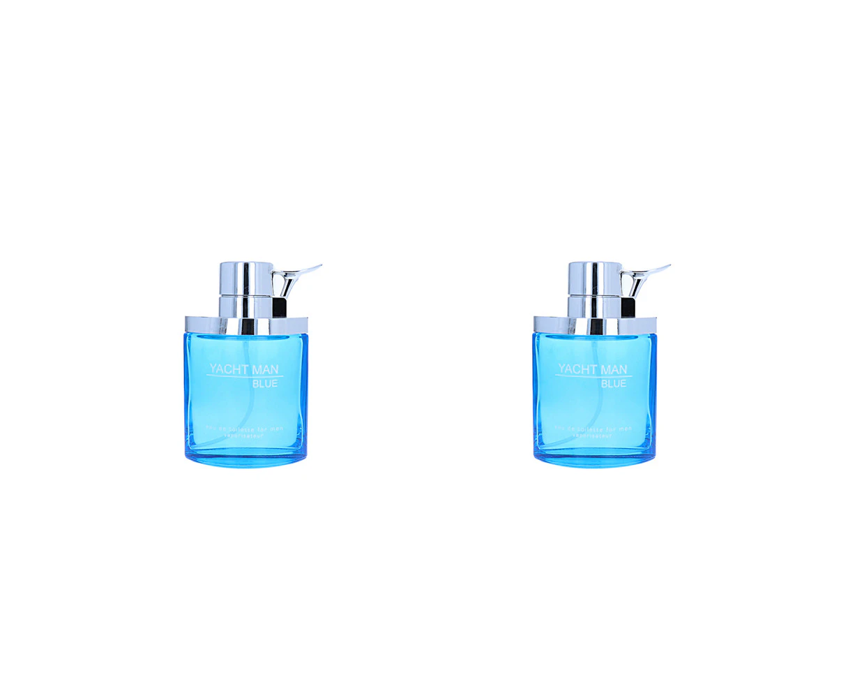 2PK Yacht Man Blue Eau De Toilette For Men Scent 100ml Spray Mens Body Fragrance