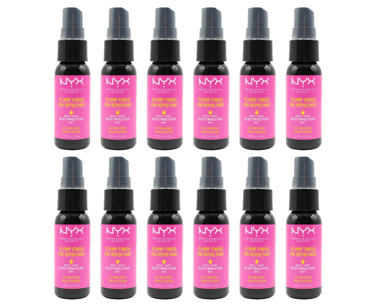 12x NYX Plump Finish Setting Spray Women Cosmetic Makeup Beauty Care Mist 30ml