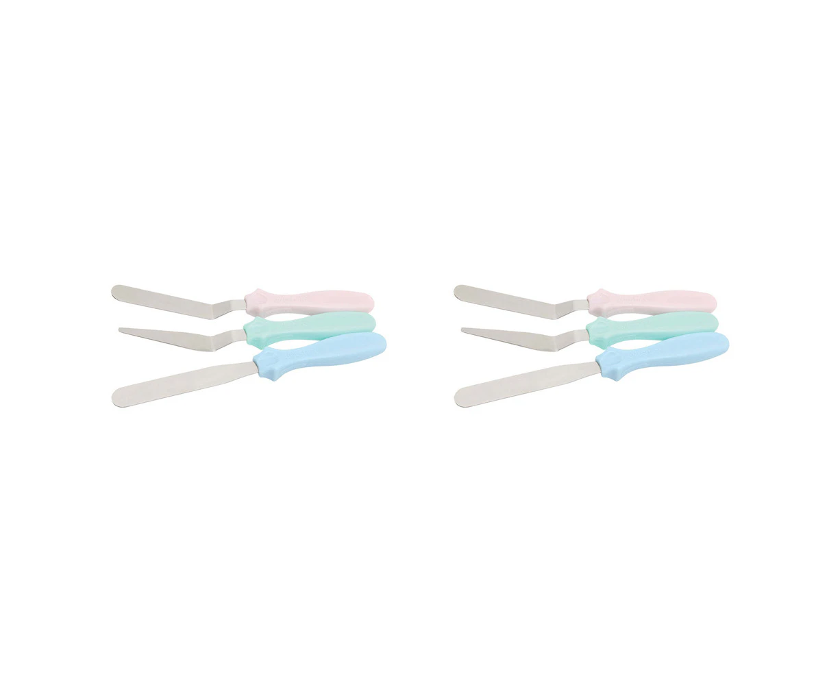 6pc Wiltshire Pastel Cake Decorating Pallete Smoothing Stainless Steel Knife Set