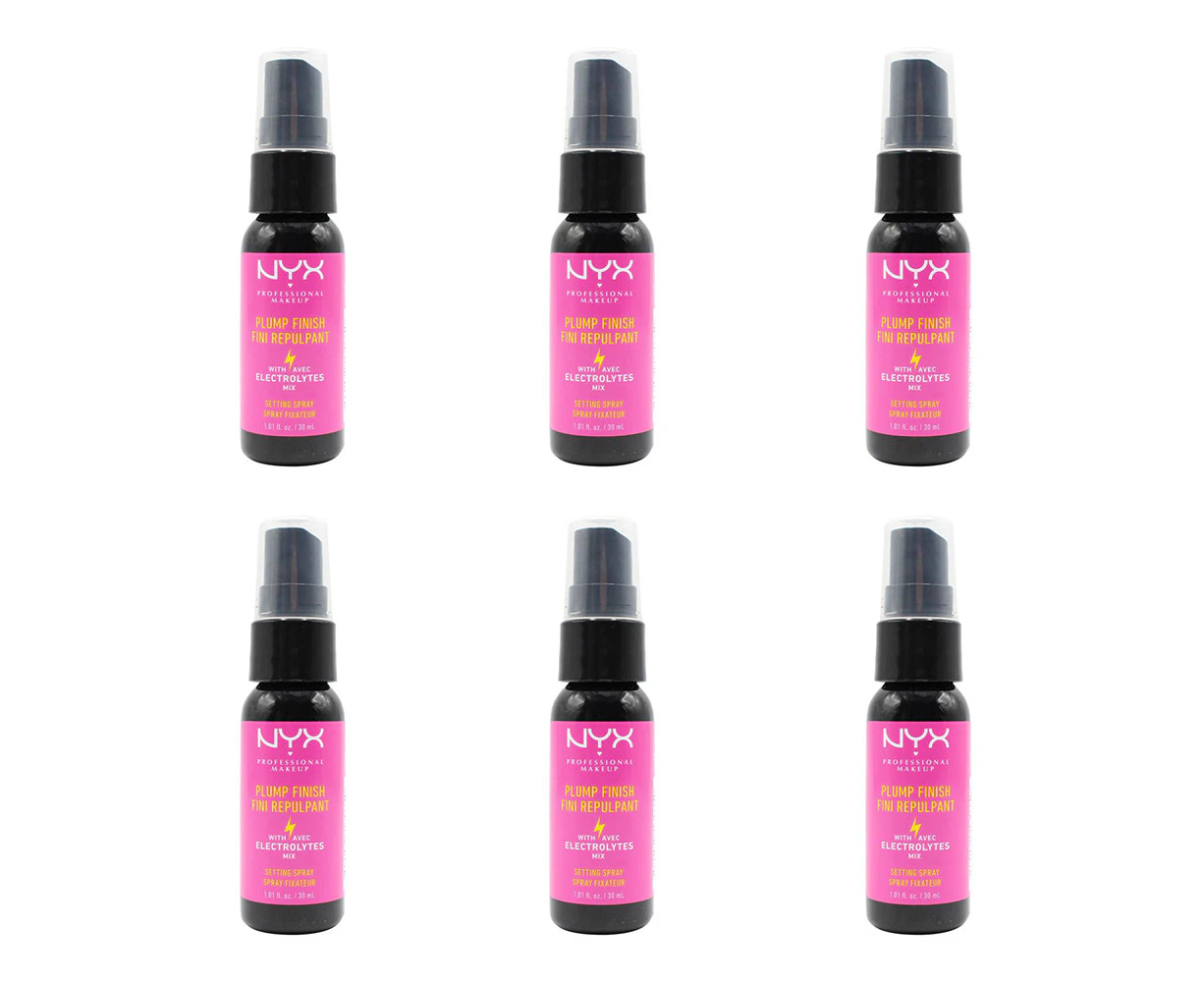 6x NYX Plump Finish Setting Spray Women Cosmetic Makeup Beauty Care Mist 30ml