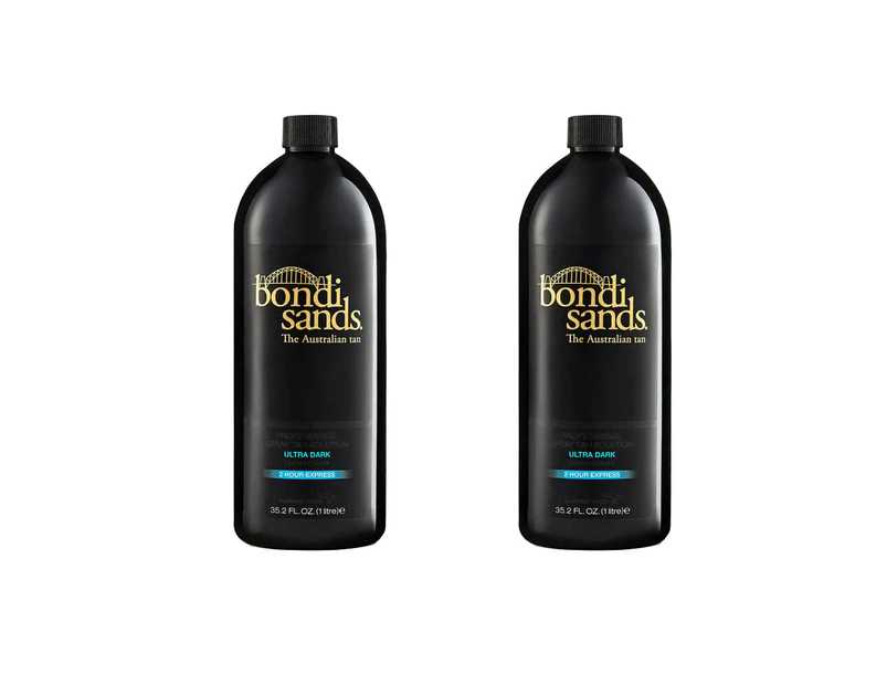 2x Bondi Sands Professional Spray Tan Solution Coconut Scented Ultra Dark 1L