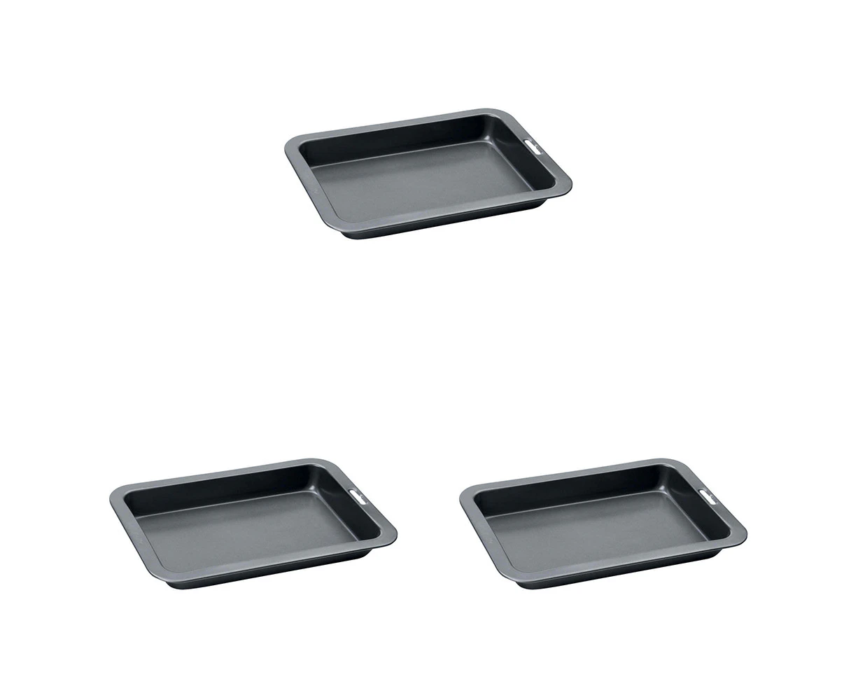 3PK Wiltshire Easybake Rectangular Slice/Brownies Baking Pan Oven Safe Tin