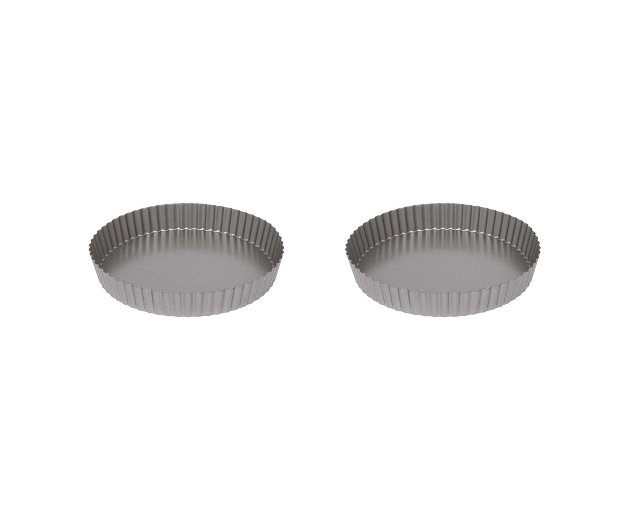 2PK Wiltshire Round Removable Base Non-Stick Quiche/Tart Oven Baking Tin 24cm