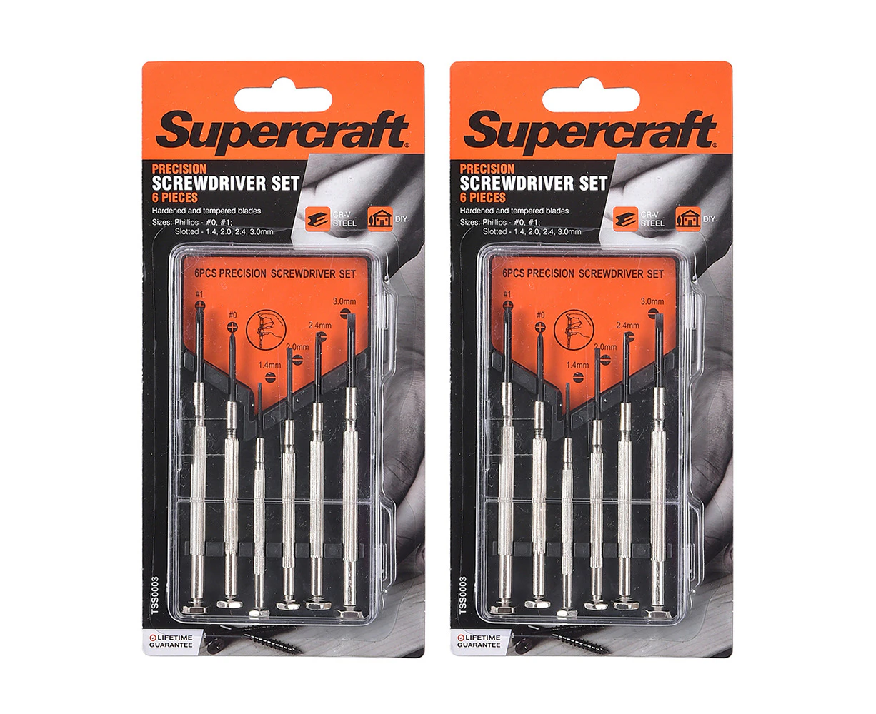 12pc Supercraft Precision Jewellers Slotted/Philips Screwdriver Tools With Case