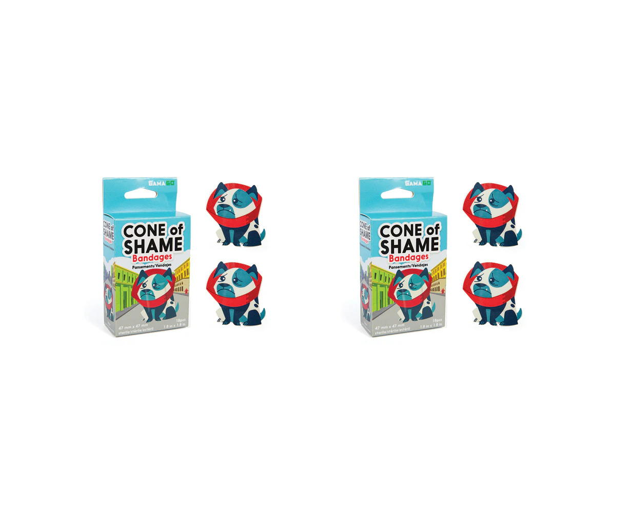 2x 18pc Gamago Cone of Shame Bandages Kids/Children Bandaid Wound Plaster 4.7cm