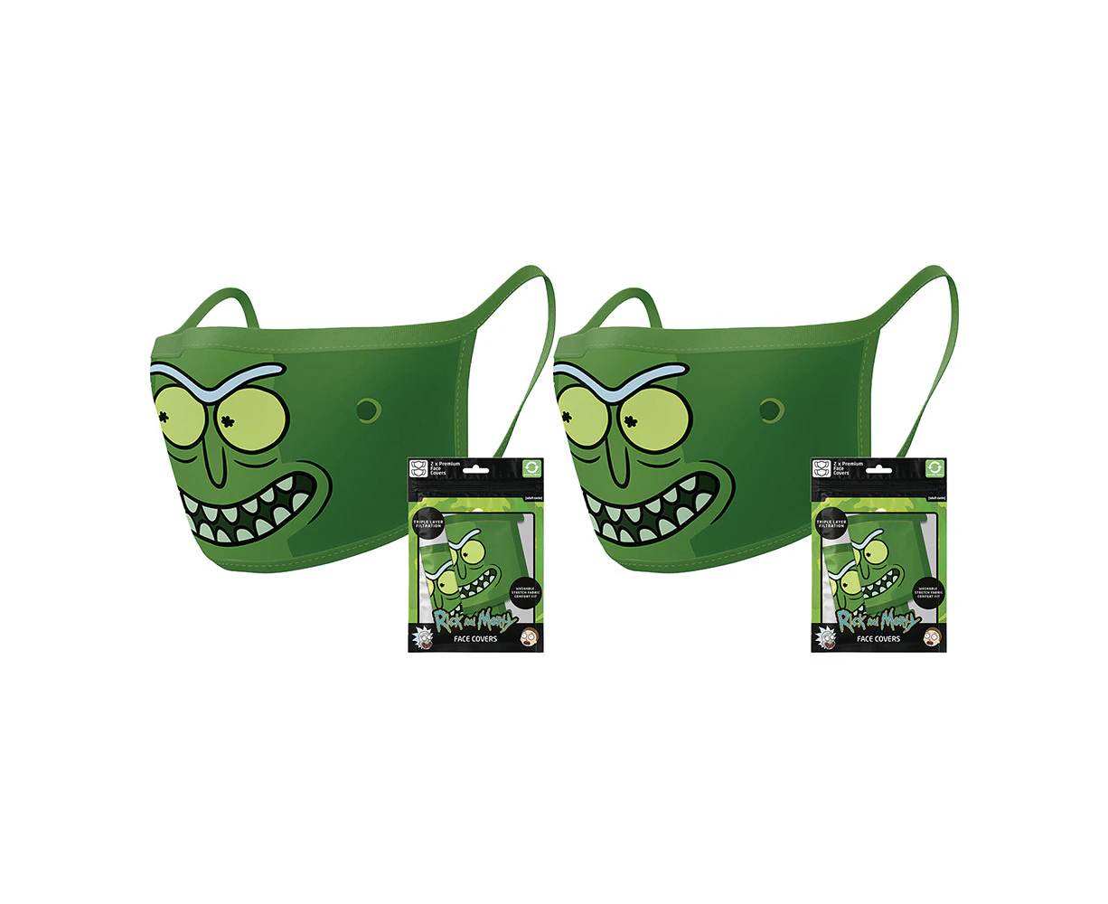 4pc Cartoon Network Rick and Morty Pickle Rick Reusable Mask/Face Covering