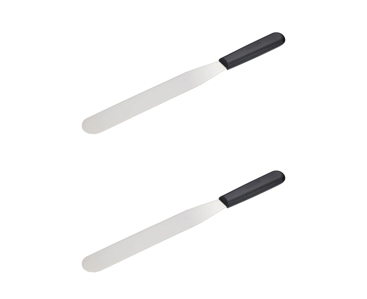 2x Mastercraft 38cm Stainless Steel Straight Palette Knife Baking Utensil Large