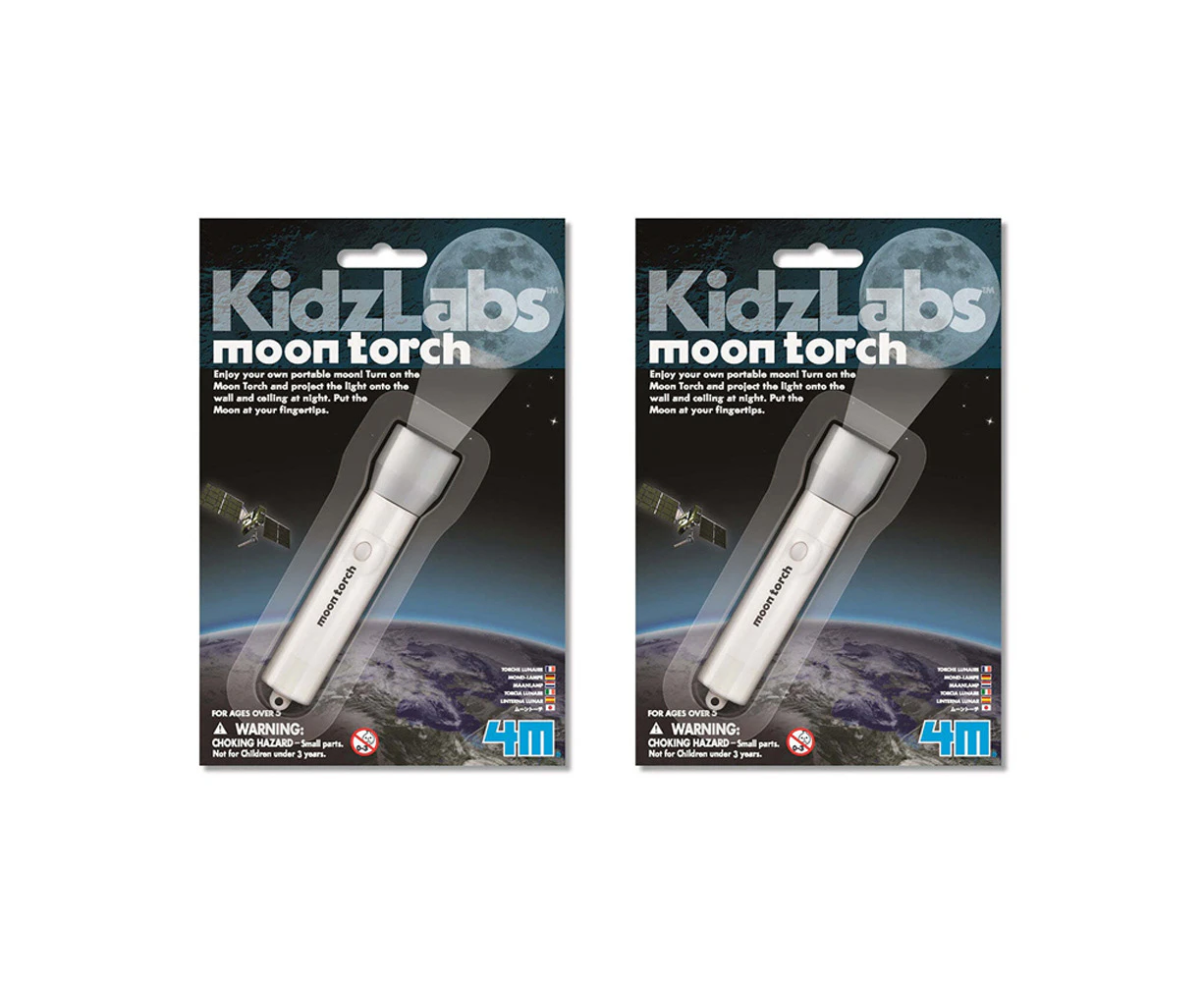 2x 4M KidzLabs Moon Torch Educational Kids/Toddler Fun Learning Activity Toy 5y+