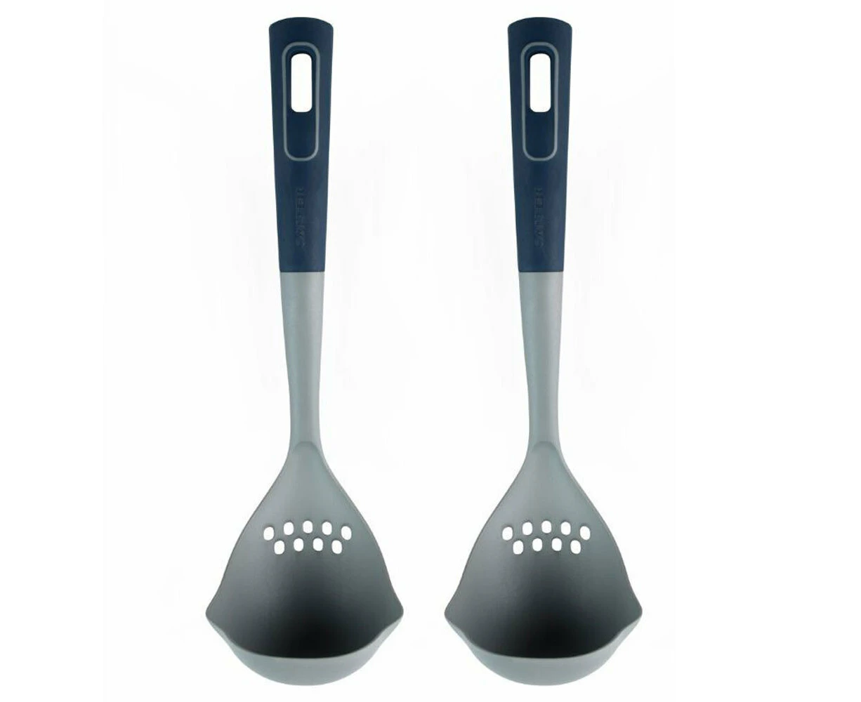 2x Salter Indigo Multipurpose Slotted Cooking/Stirring/Serving Ladle/Utensil