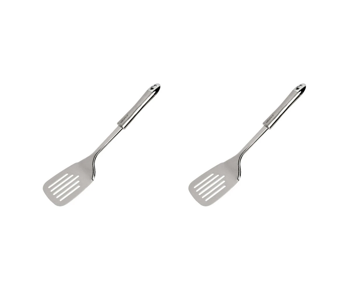 2PK Wiltshire Industrial Kitchen Utensil Stainless Steel Slotted Turner Tool