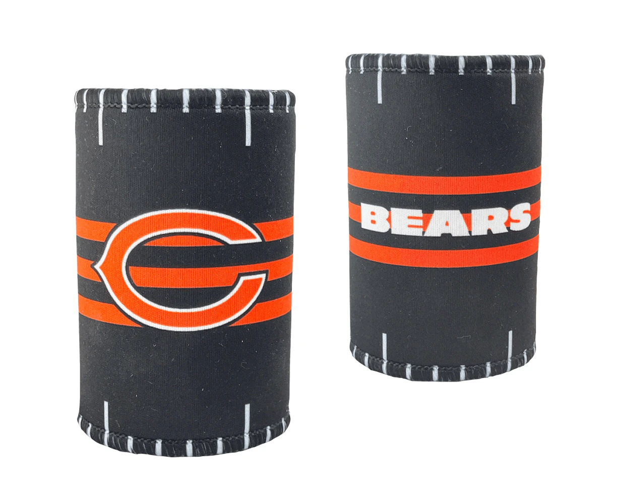 2x NFL Chicago Bears 11.5cm Stubby Can/Bottle Beverage Storage Sleeve Holder