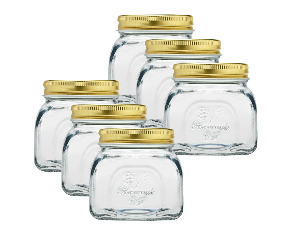 6x Pasabahce Homemade 300ml Glass Preserve Jar Food Storage Container w/ Lid CLR