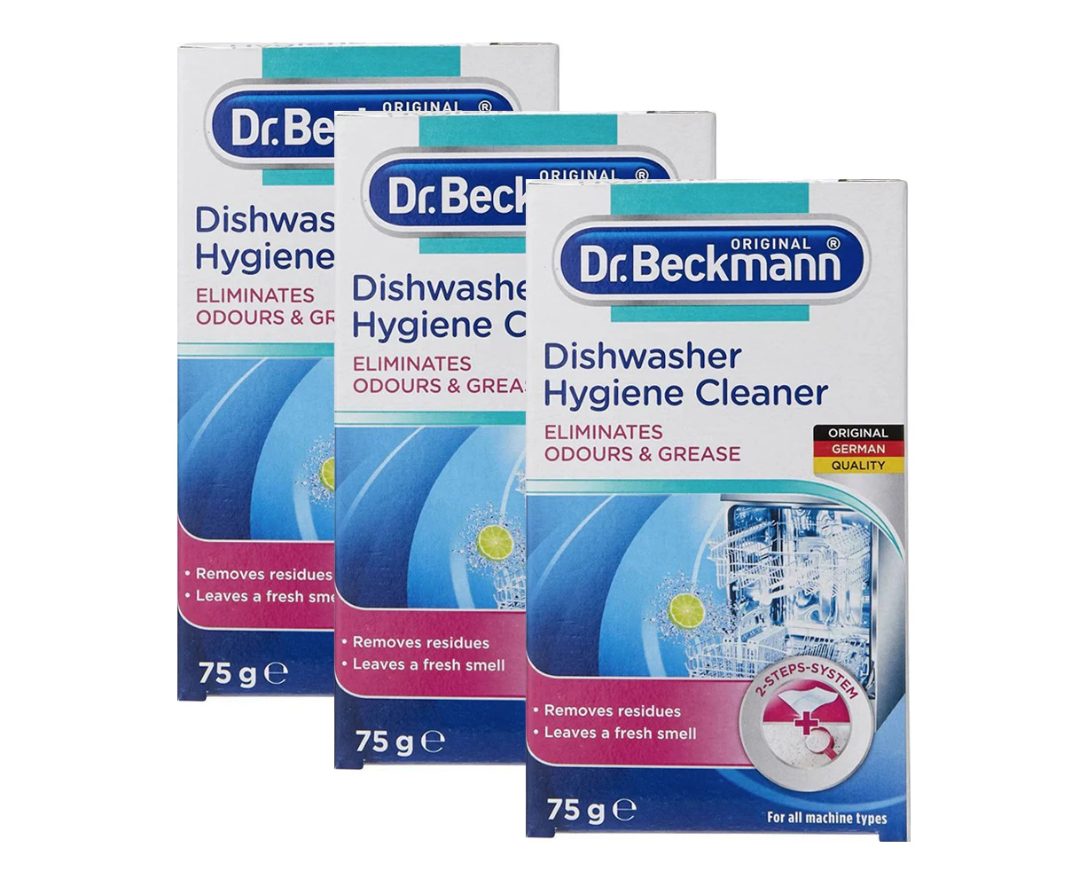 3x Dr Beckmann Dishwasher Machine Hygiene Cleaner Grease Stain/Dirt Remover