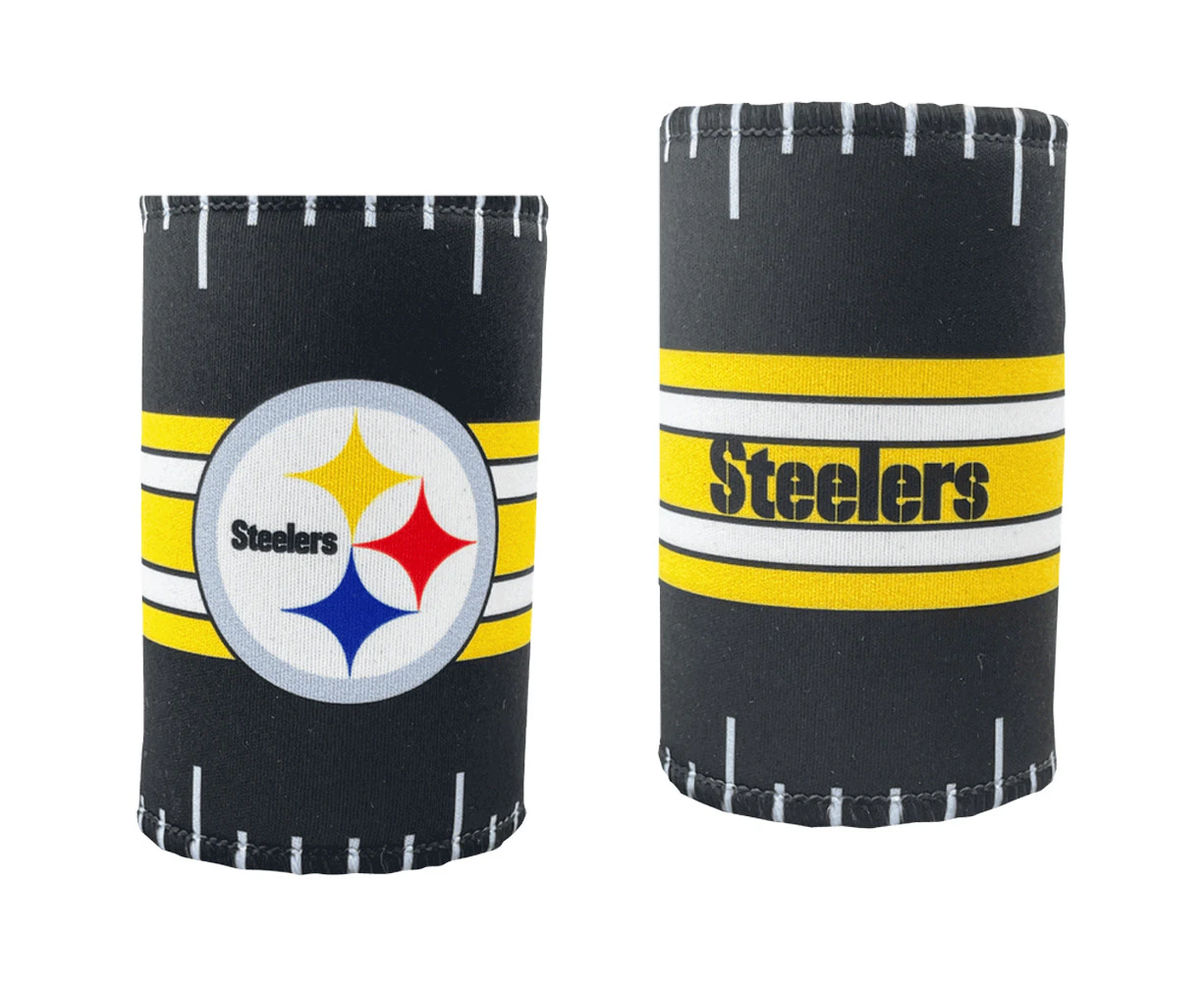 2x NFL Pittsburgh Steelers 11.5cm Stubby Bottle Beverage Storage Sleeve Holder