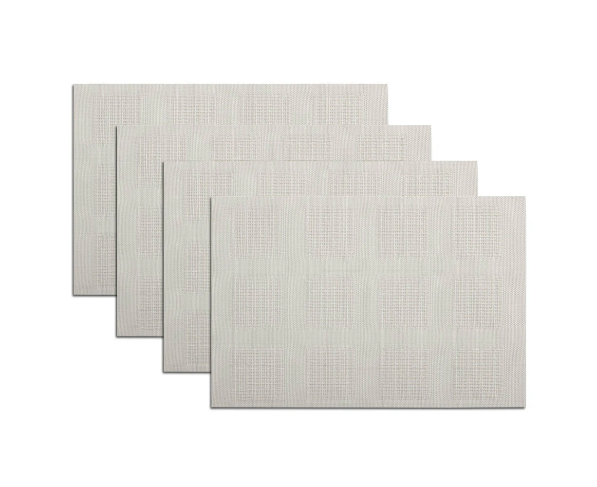 4pc Maxwell & Williams Placemats 45x30cm Table Protector Mat Off White Square