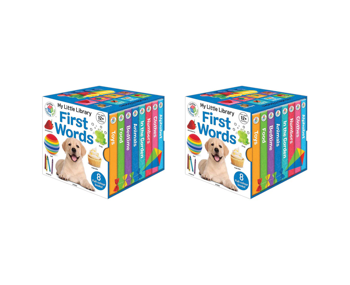 2x Hinkler Building Blocks Kids 2019 Ed My Little Library First Words Book 12m+