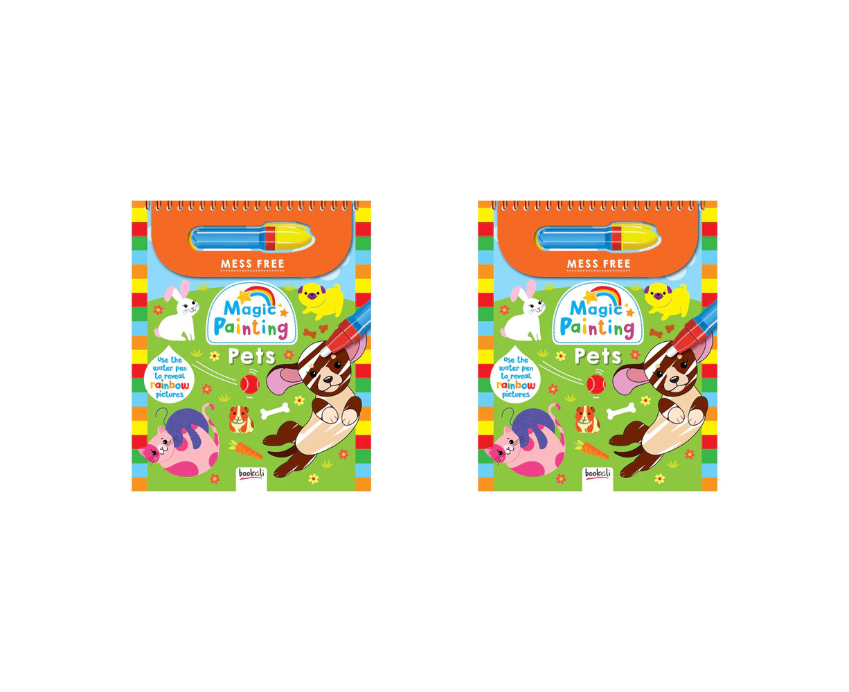 2x Inkredibles Magic Painting Pets Kids/Children Colouring Art Fun Activity Book