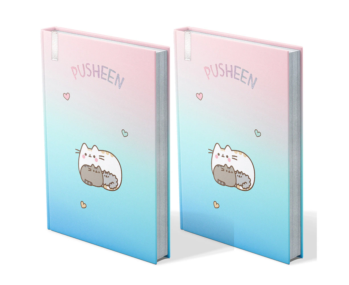 2x Pusheen Family Ombre Childrens School stationery Character Theme Notebook