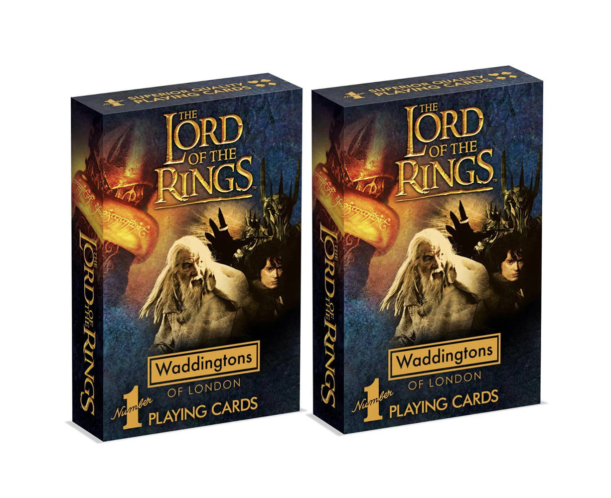 2x Lord of the Rings Themed Traditional/Classic Playing Cards Game Deck 5y+