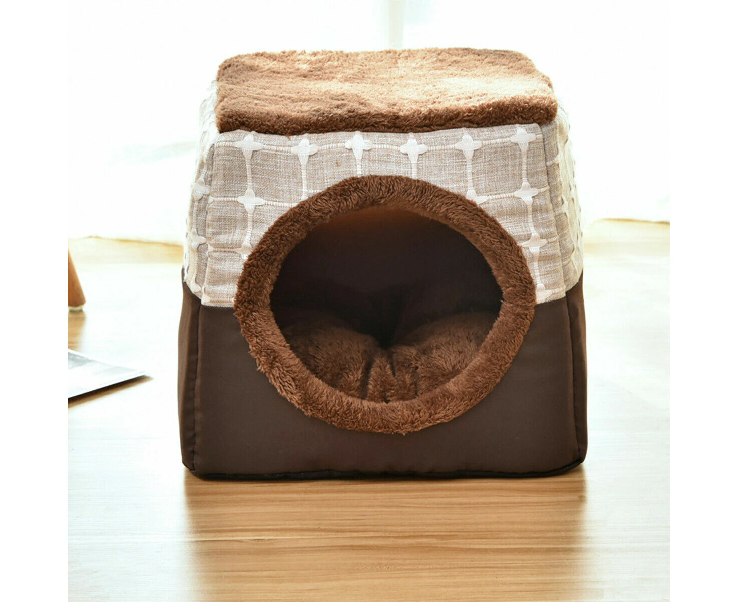 2 In 1 Comfy Folding Pet Dog Cat House Kennel