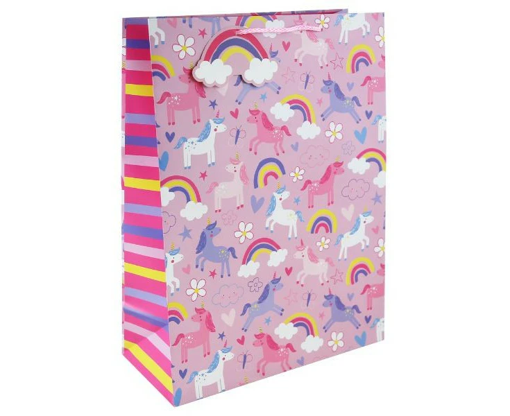 Eurowrap Unicorn And Rainbow Gift Bag (Pack of 6) (Pink/Multicoloured) - SG34056