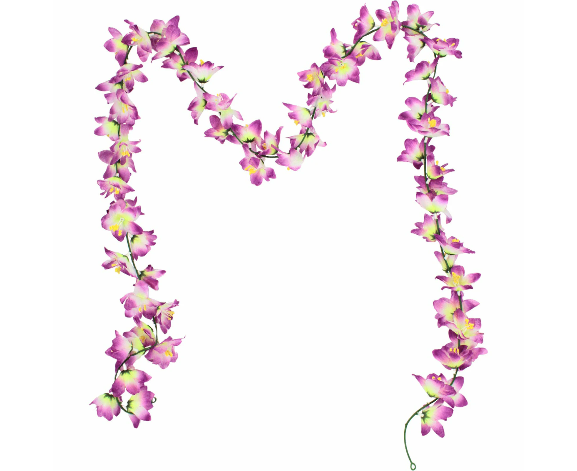 Artificial Magenta Hibiscus Flower Garland 1.85m